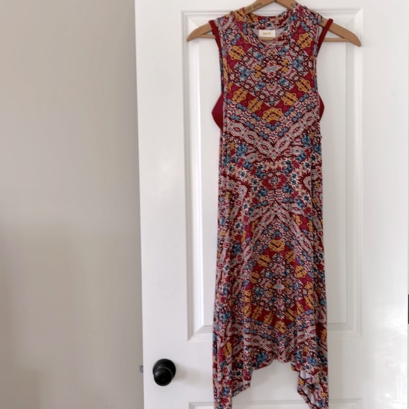 Anthro Maeve Lilt Rayon Printed Mock-Neck Dress + FREE MATCHING BRA! - Picture 3 of 11